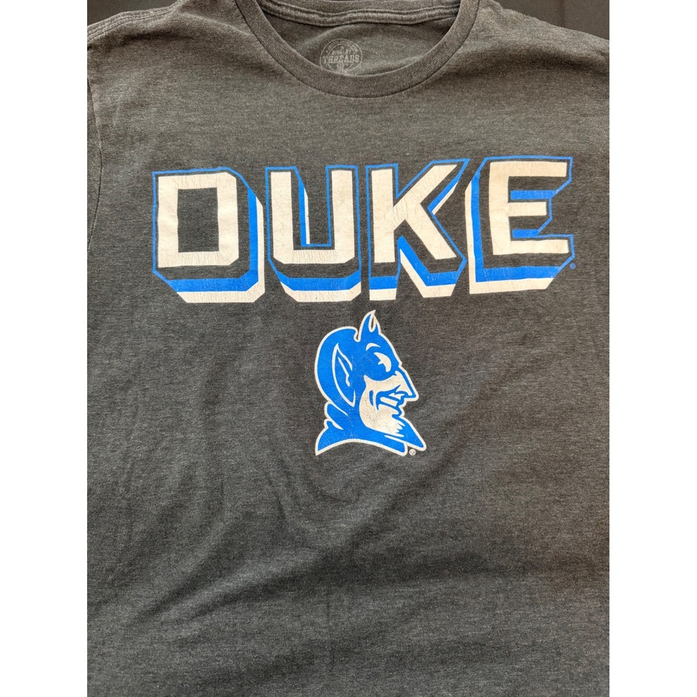 Rivalry Threads Duke Blue Devils T-Shirt Mens Medium Gray Graphic Tee NCAA